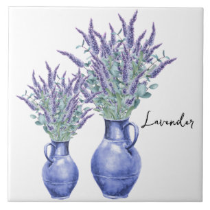 De Cerâmica Azulejo cerâmico/Lavanda Trivet-Floral