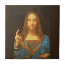 Azulejo Cerâmico Leonardo da Vinci Salvator Mundi