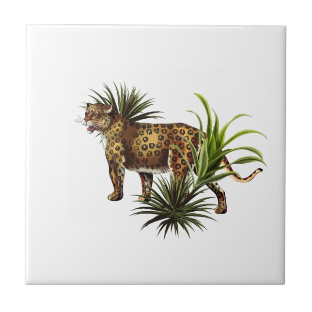 De Cerâmica Azulejo cerâmico leopardo africano (Frente)