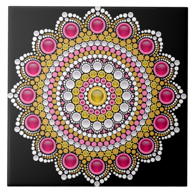 De Cerâmica Azulejo Cerâmico Mandala (Frente)