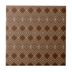 De Cerâmica Azulejo Cerâmico Marrom e Branco Listrado Quadrado