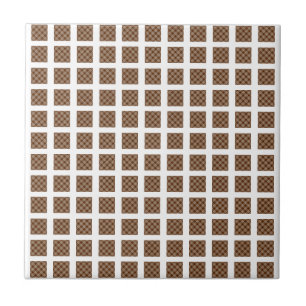 De Cerâmica Azulejo Cerâmico Marrom e Branco Listrado Quadrado