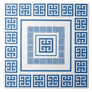 De Cerâmica Azulejo Cerâmico Meander Grego Azul