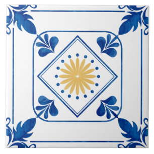De Cerâmica Azulejo cerâmico mediterrânico Rosette (Amarelo)