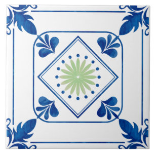 De Cerâmica Azulejo cerâmico mediterrânico Rosette (Verde)