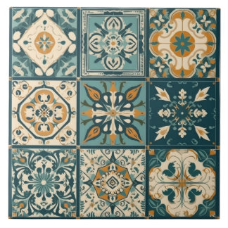 De Cerâmica Azulejo cerâmico mediterrânico sem costura: 9 mini