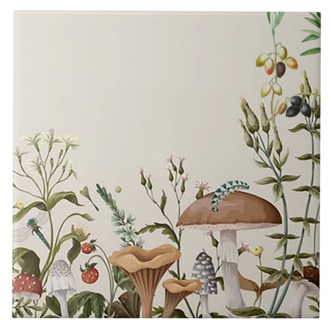 De Cerâmica azulejo cerâmico "Mushroom Love" (Frente)