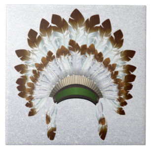 De Cerâmica Azulejo cerâmico Native American Headdress