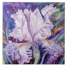 Azulejo cerâmico "Night Iris"