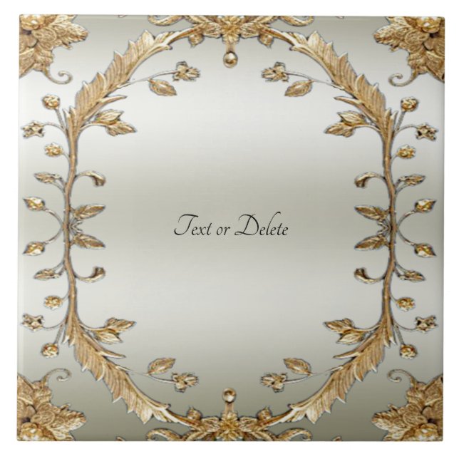 De Cerâmica Azulejo cerâmico Ornamentado ouro (Frente)