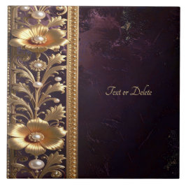 De Cerâmica Azulejo Cerâmico Ornamento Floral Dourado