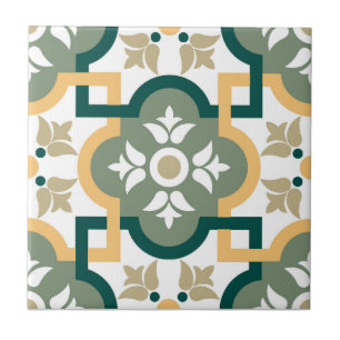 De Cerâmica Azulejo cerâmico - padrão 1 verde/ferrugem/Doura