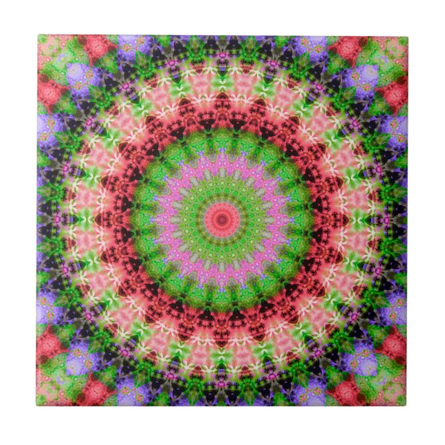 De Cerâmica Azulejo cerâmico Padrão circular Mandala caleidosc (Frente)