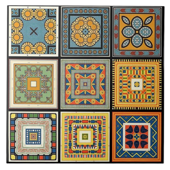 De Cerâmica Azulejo cerâmico - Padrões egípcios (Frente)