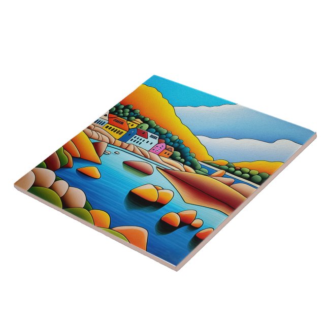 De Cerâmica Azulejo Cerâmico Paisagem (Lateral)