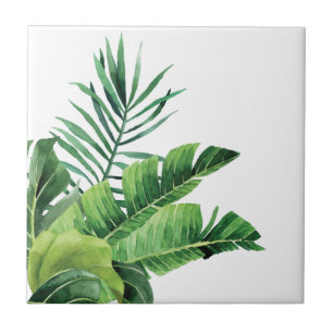 De Cerâmica Azulejo cerâmico/Palmas tropicais trivet