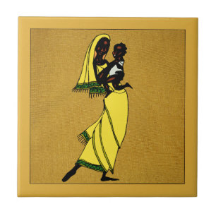 De Cerâmica Azulejo cerâmico para mulheres da África