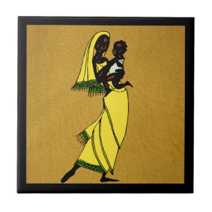 De Cerâmica Azulejo cerâmico para mulheres da África