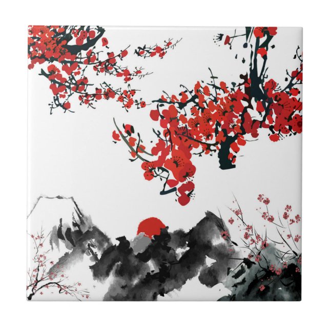 De Cerâmica Azulejo cerâmico para paisagem japonesa (Frente)