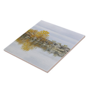 DE CERÂMICA  AZULEJO CERÂMICO/PAREDE ROCK E ÁRVORE OURO REFLETI