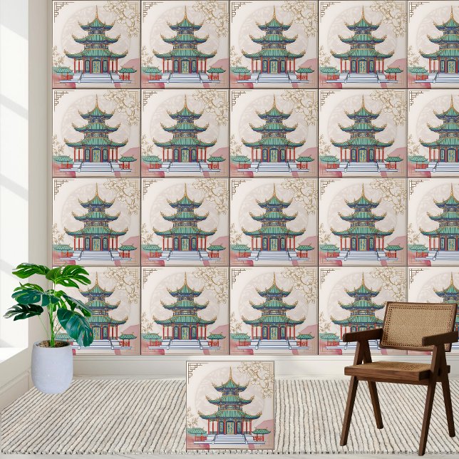 De Cerâmica Azulejo cerâmico Pavilion Chinês (Chinese Pavilion Ceramic Tile)