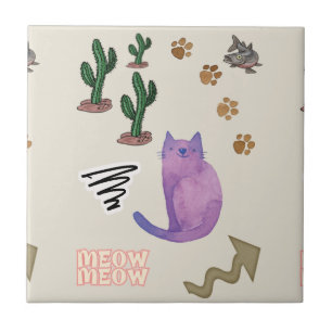 De Cerâmica Azulejo Cerâmico Peixes Cactus