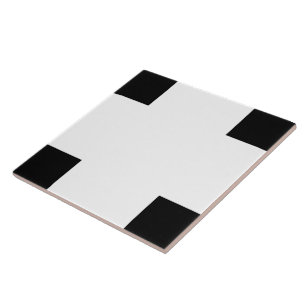 De Cerâmica Azulejo cerâmico preto-e-branco