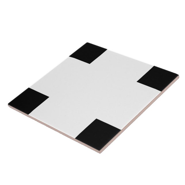 De Cerâmica Azulejo cerâmico preto-e-branco (Lateral)