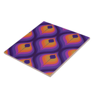 De Cerâmica azulejo cerâmico retro padrão dos anos 60