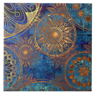 De Cerâmica Azulejo cerâmico - Rodas Douradas