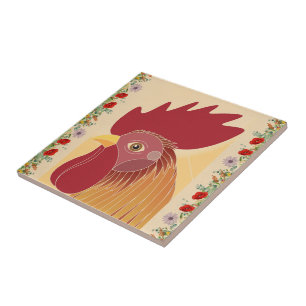 De Cerâmica Azulejo Cerâmico Rooster
