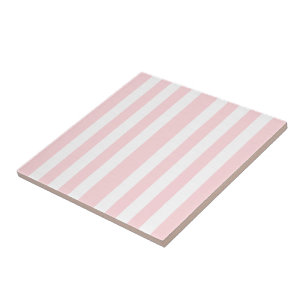 De Cerâmica Azulejo Cerâmico Rosa e Branco Listrado