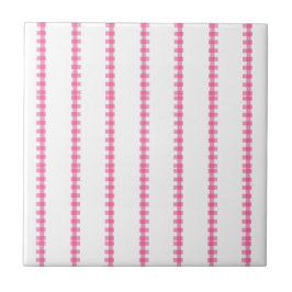 De Cerâmica Azulejo Cerâmico Rosa e Branco Listrado Quadrado