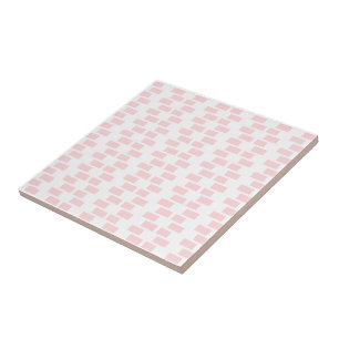 De Cerâmica Azulejo Cerâmico Rosa e Branco Listrado Quadrado