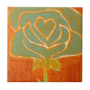De Cerâmica Azulejo cerâmico "Rosa Heart nº 4" Kitchen Garde