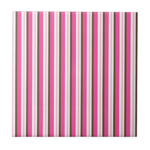 De Cerâmica Azulejo Cerâmico Rosa Marrom Branco Listrado