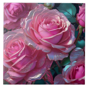 De Cerâmica Azulejo cerâmico rosas