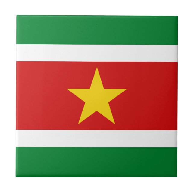 De Cerâmica Azulejo cerâmico Sinalizador Suriname (Frente)