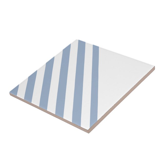 De Cerâmica Azulejo cerâmico Stripe Azul e Branco (Lateral)