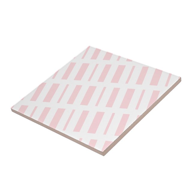 De Cerâmica Azulejo cerâmico - Stripe rosa e branco (Lateral)
