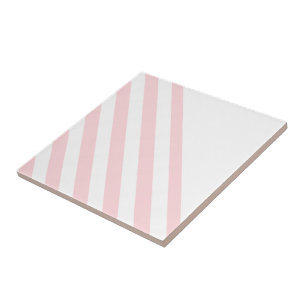 De Cerâmica Azulejo cerâmico - Stripe rosa e branco