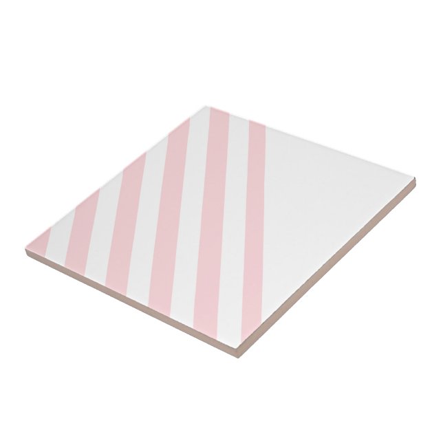 De Cerâmica Azulejo cerâmico - Stripe rosa e branco (Lateral)