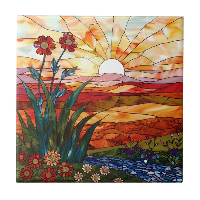 De Cerâmica Azulejo Cerâmico Sunrise (Frente)