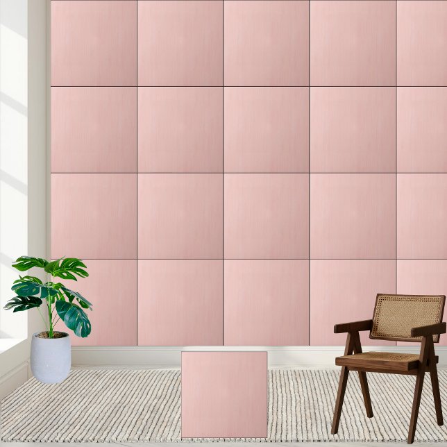 De Cerâmica Azulejo cerâmico texturizado cor-de-rosa (Blush Pink Textured Ceramic Tile)
