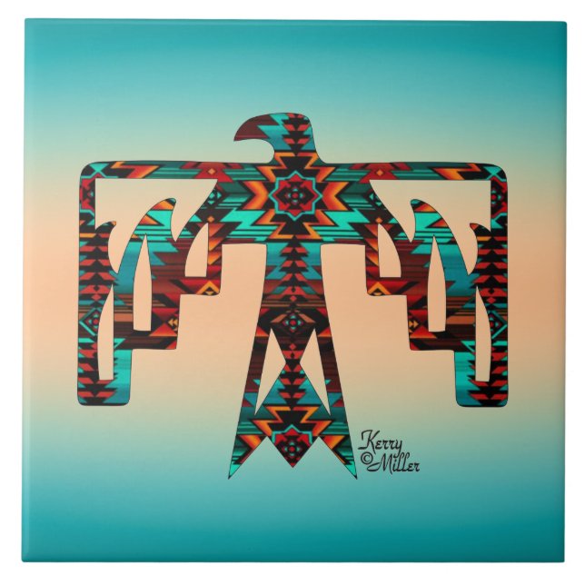 De Cerâmica Azulejo cerâmico Tribal Thunderbird (Frente)