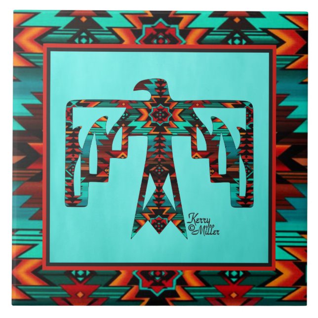 De Cerâmica Azulejo cerâmico Tribal Thunderbird (Frente)