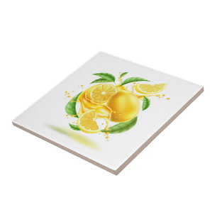 De Cerâmica Azulejo cerâmico/Trivet-Lemons Azulejo cerâmico
