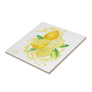 De Cerâmica Azulejo cerâmico/Trivet-Lemons Azulejo cerâmico