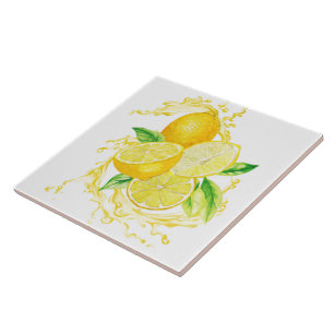 De Cerâmica Azulejo cerâmico/Trivet-Lemons Azulejo cerâmico