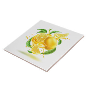 De Cerâmica Azulejo cerâmico/Trivet-Lemons Azulejo cerâmico